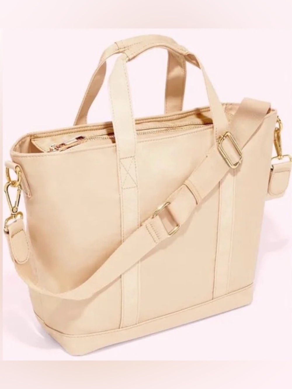 New Stoney Clover Lane Classic Mini Tote in Sand with Gold Tone Hardware